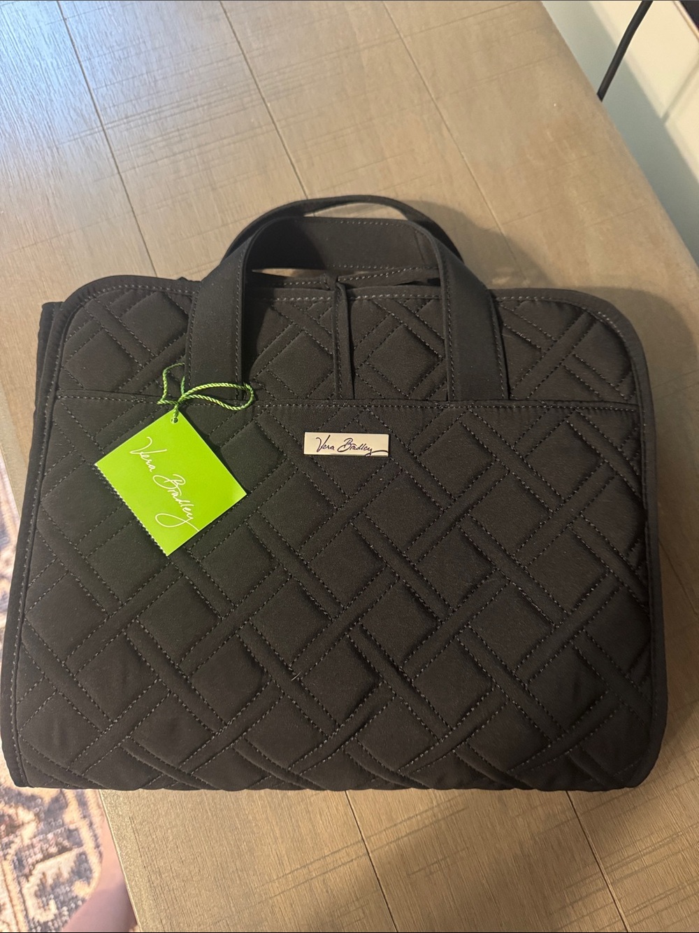 Vera Bradley Black Quilted Toiletry Bag